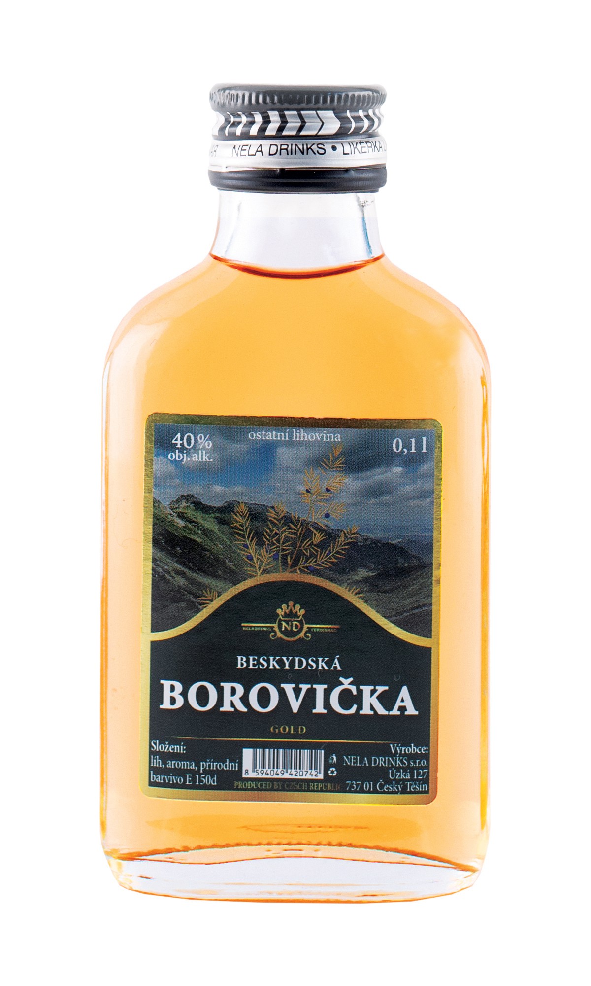 Fotografie produktu: BESKYDSKÁ BOROVIČKA 0,1 L