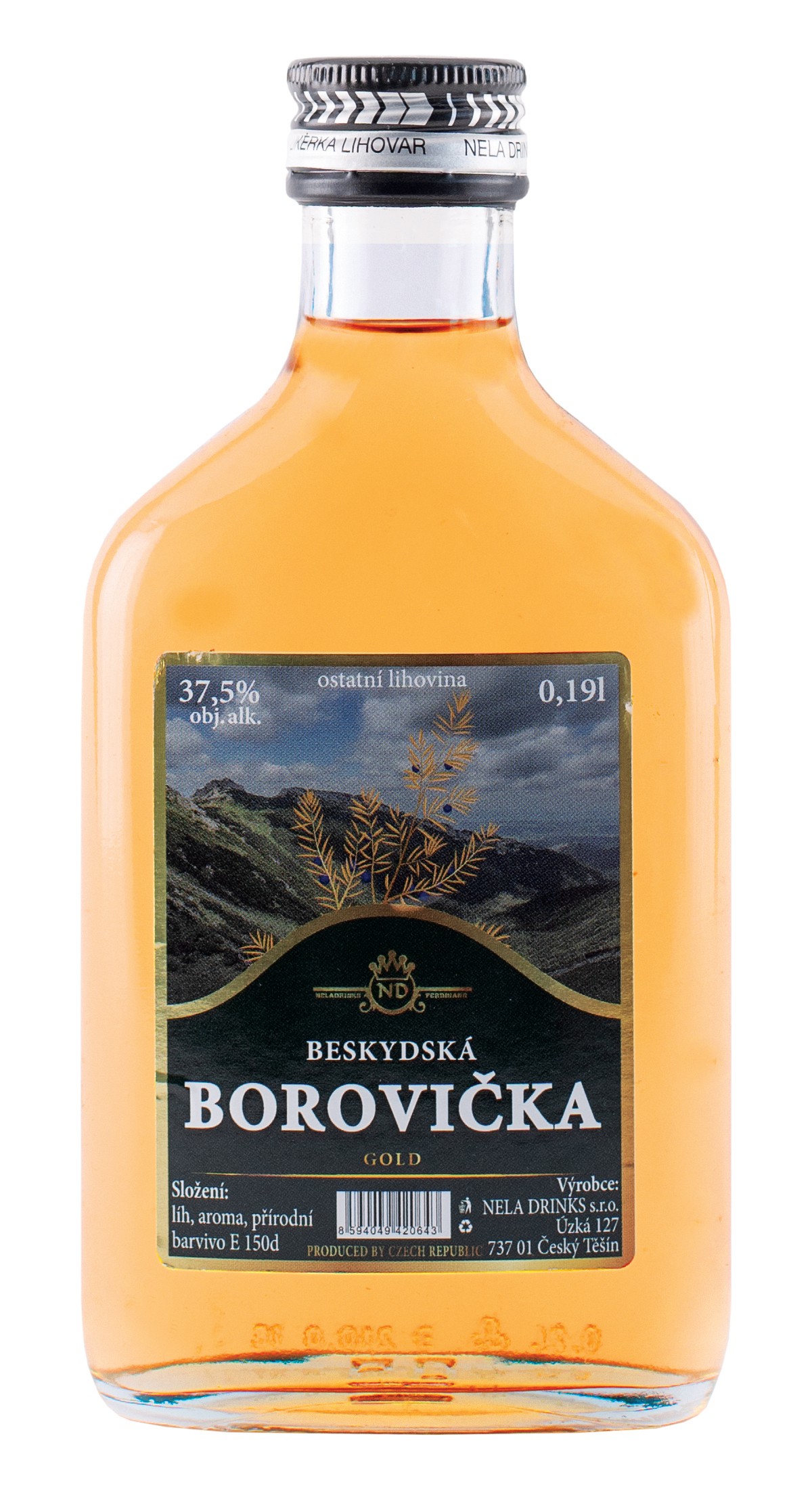 Fotografie produktu: BESKYDSKÁ BOROVIČKA 0,19 L